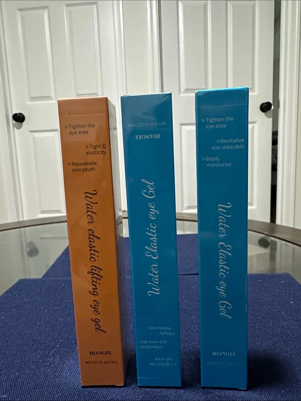 Angel Water Elastic Eye Gel Trio — Blue & Orange Packaging